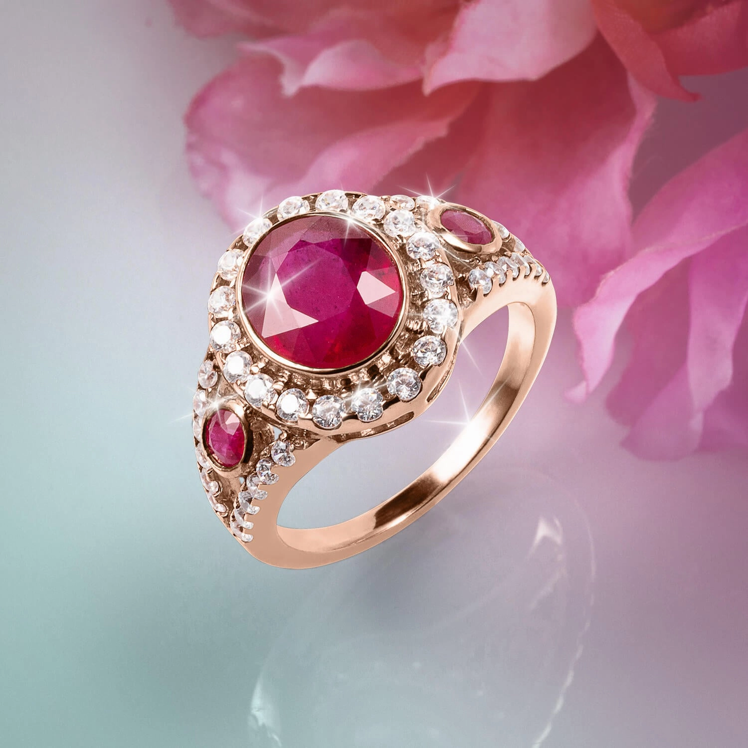 Inflamed Ruby Ladies RIng