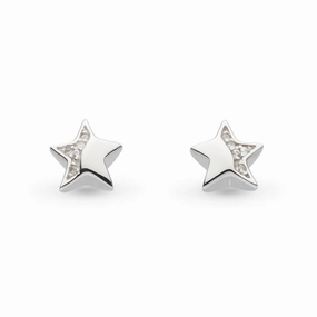 KH Silver Miniatures Starlight CZ Pave Stud Errngs
