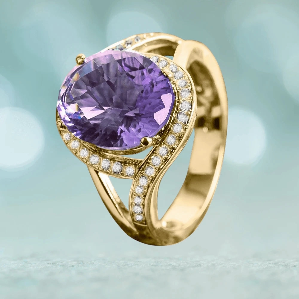 Ladies' Enrobed Amethyst Ring