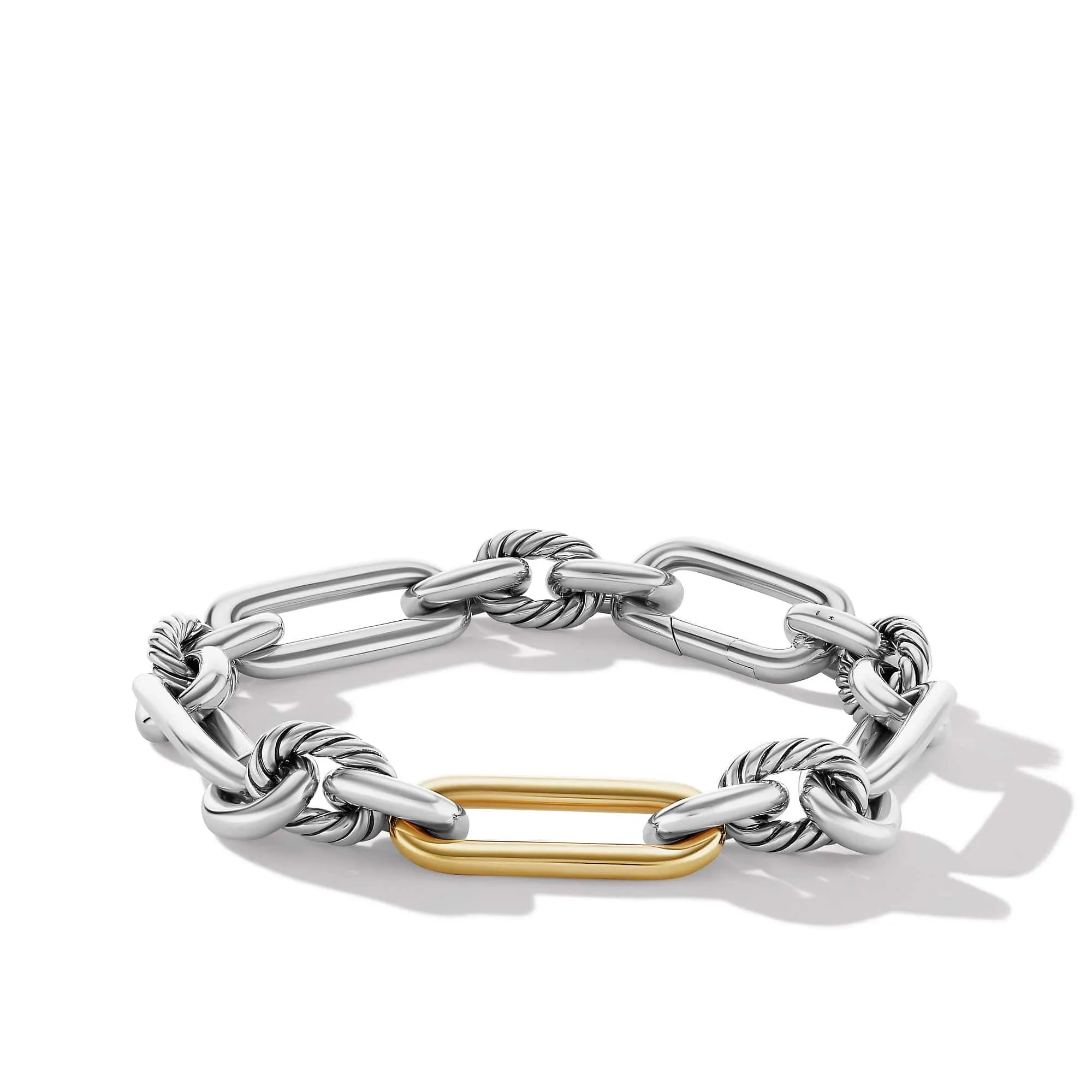 Lexington Chain Bracelet in Sterling Silver with 18K Yellow Gold