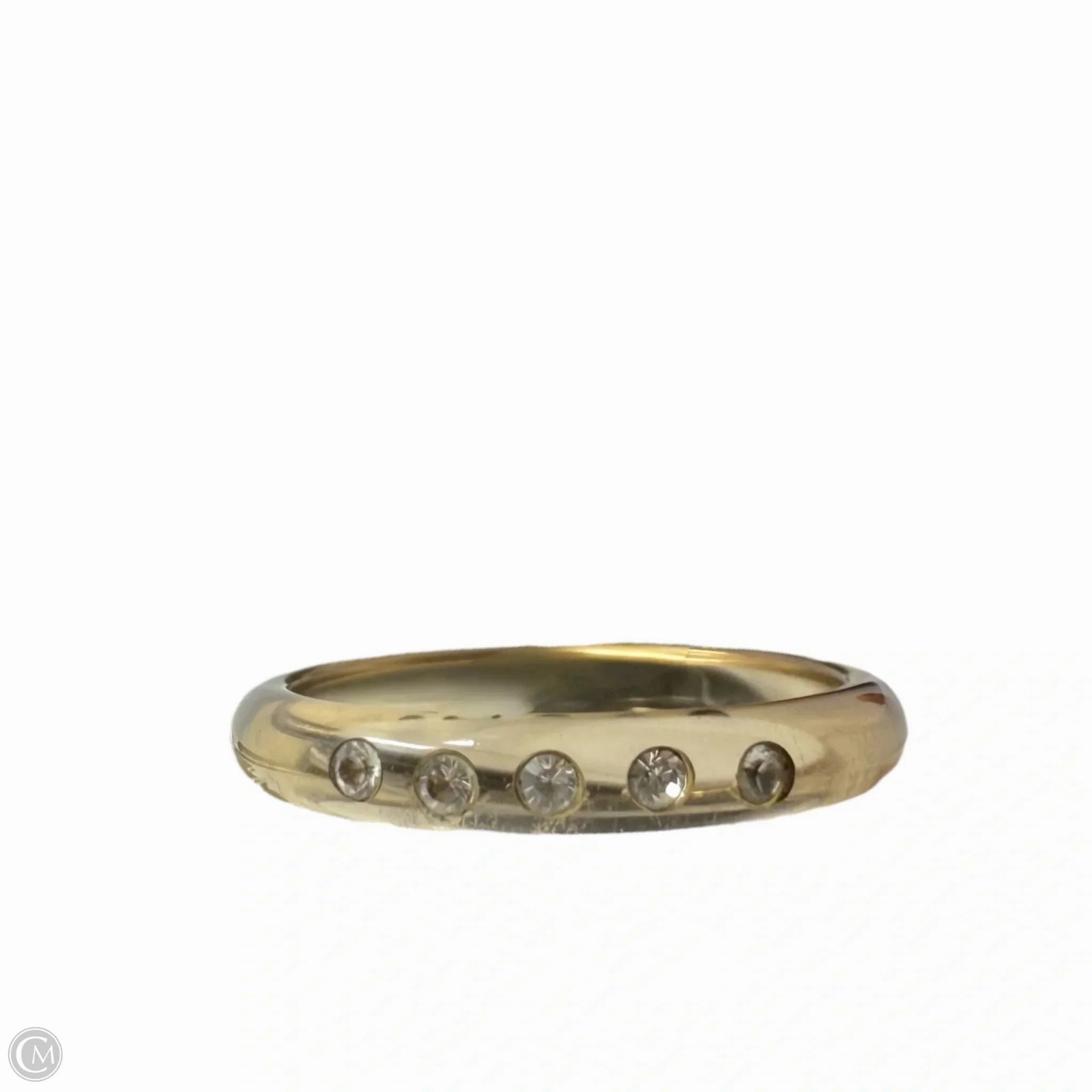 Lucite Ring With Rhinestones By Unbranded