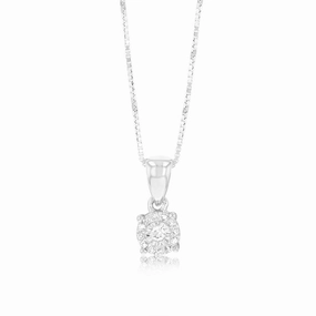 Luminesce Lab Grown 13 Diamonds in Sterling Silver Pendant