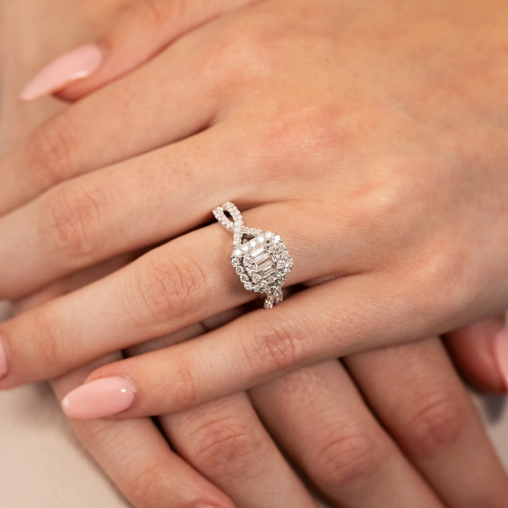 Luminesce Lab Grown 18ct White Gold 1 Carat Diamond Engagement Ring