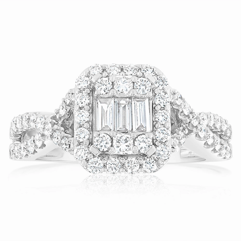 Luminesce Lab Grown 18ct White Gold 1 Carat Diamond Engagement Ring