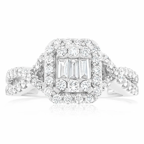Luminesce Lab Grown 18ct White Gold 1 Carat Diamond Engagement Ring