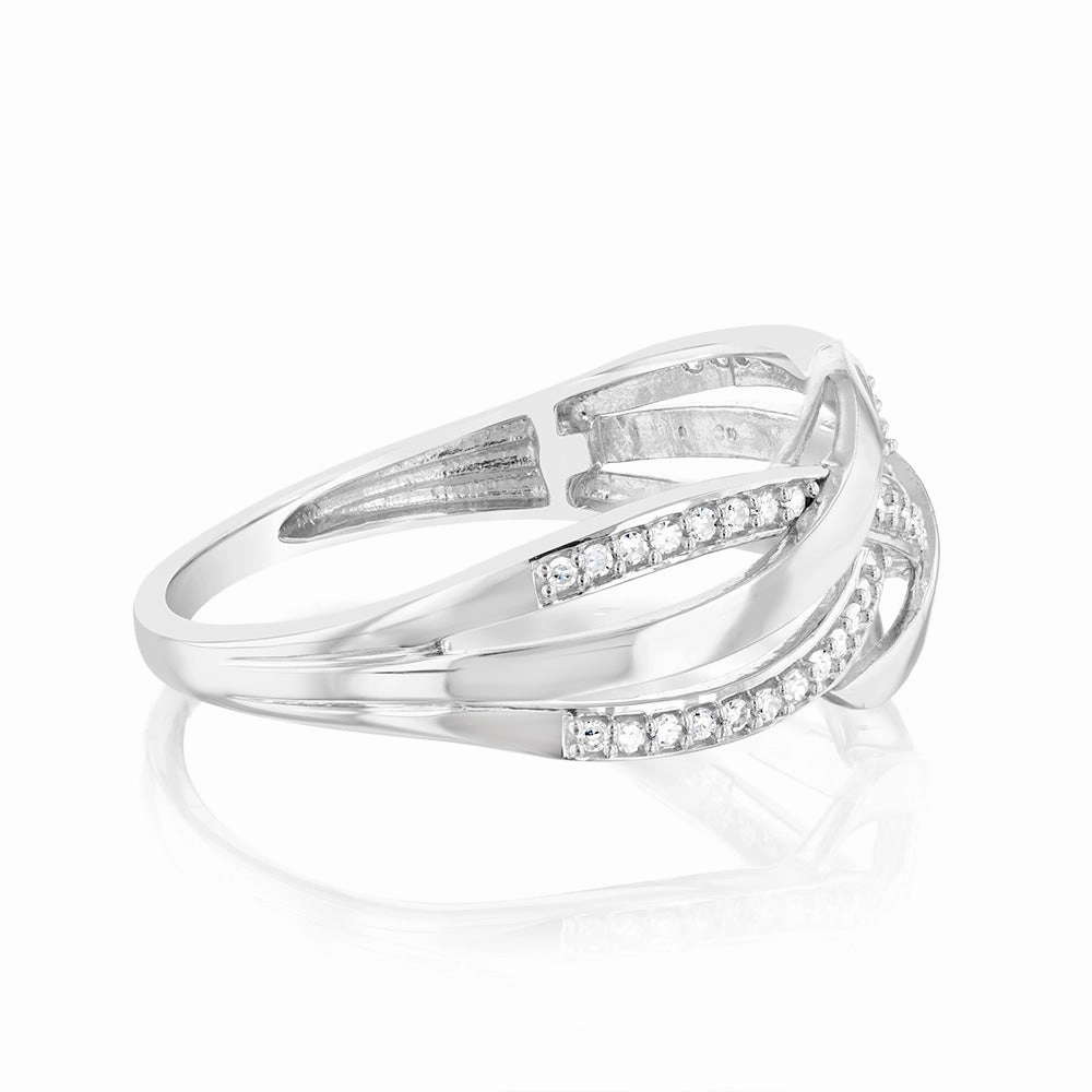 Luminesce Lab Grown 1/10 Carat Diamond Ring in Sterling Silver
