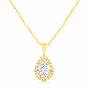 Luminesce Lab Grown 1/2 Carat Diamond Pendant in 9ct Yellow Gold