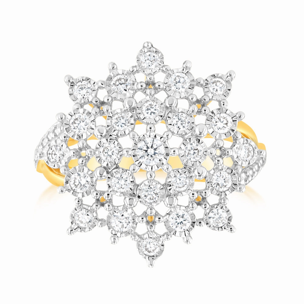 Luminesce Lab Grown 1/2 Carat Diamond Ring in 9ct Yellow Gold