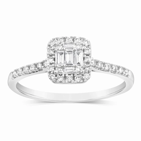 Luminesce Lab Grown 1/4 Carat Diamond Ring in 9ct White Gold