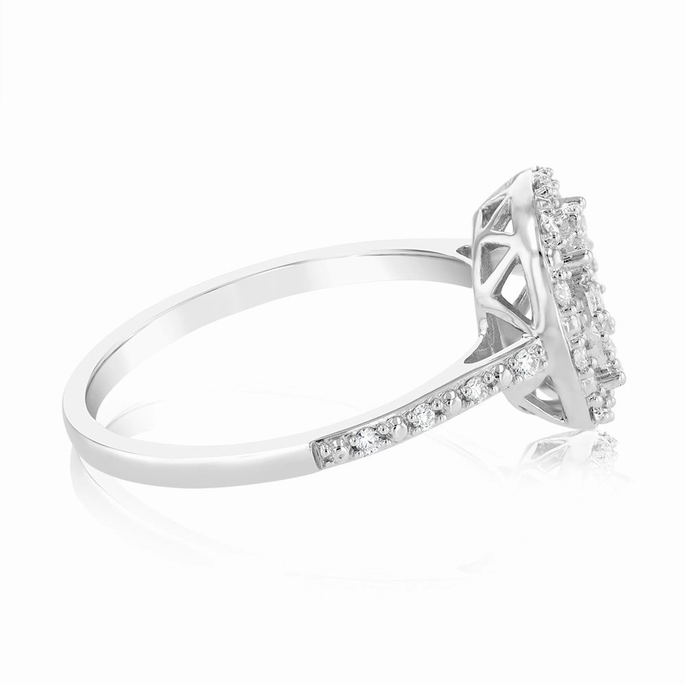 Luminesce Lab Grown 1/5 Carat Diamond Ring in Sterling Silver