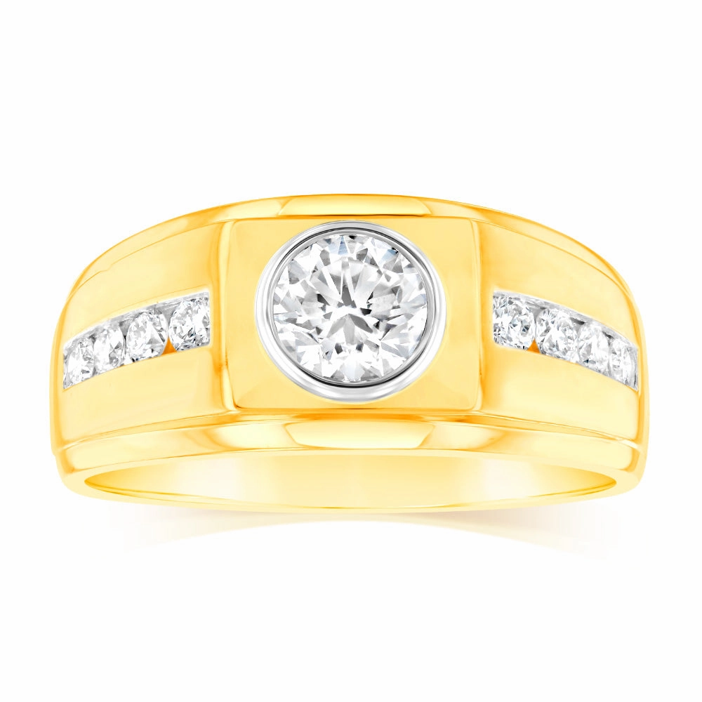 Luminesce Lab Grown 1 Carat Diamond Gens Ring in 9ct Yellow Gold