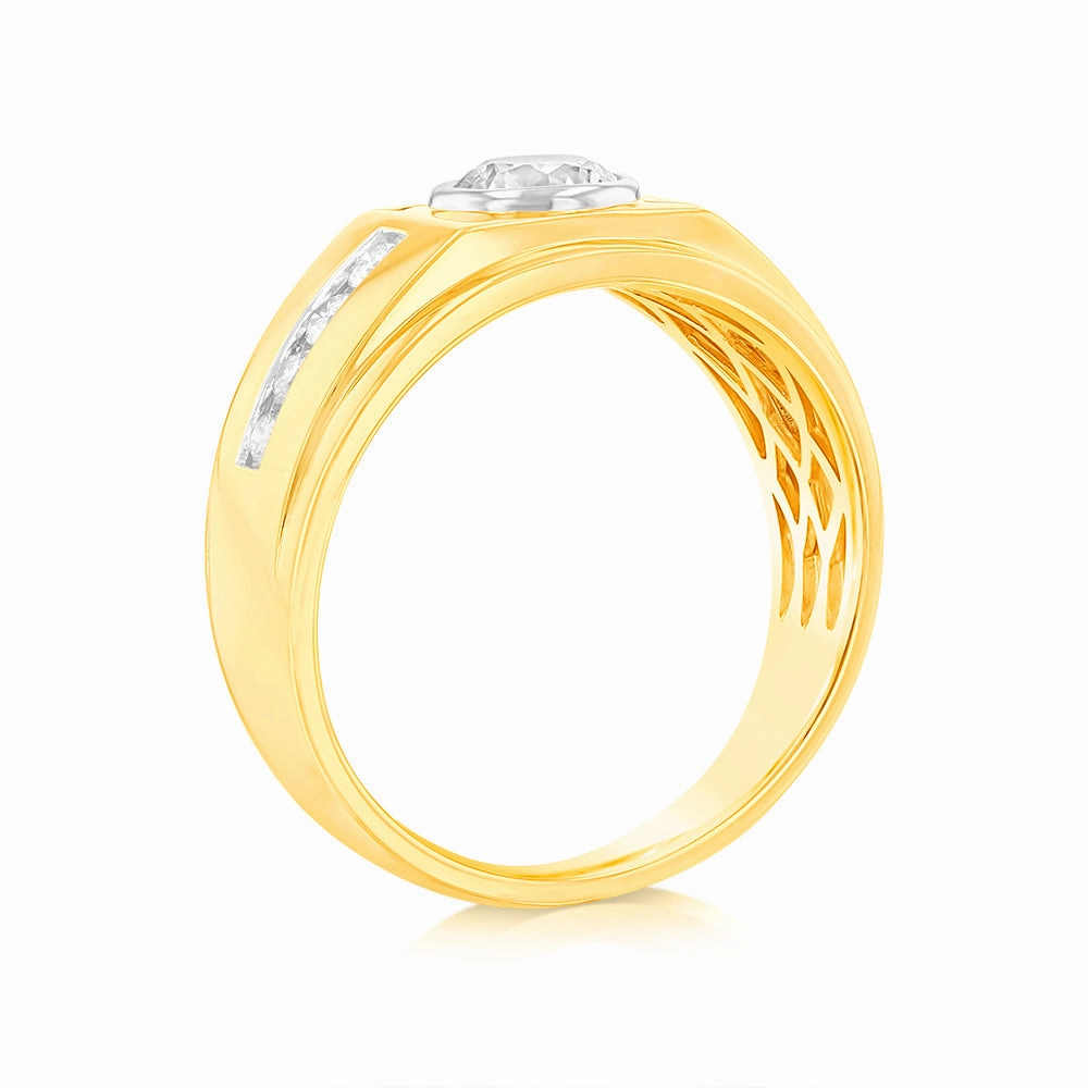 Luminesce Lab Grown 1 Carat Diamond Gens Ring in 9ct Yellow Gold
