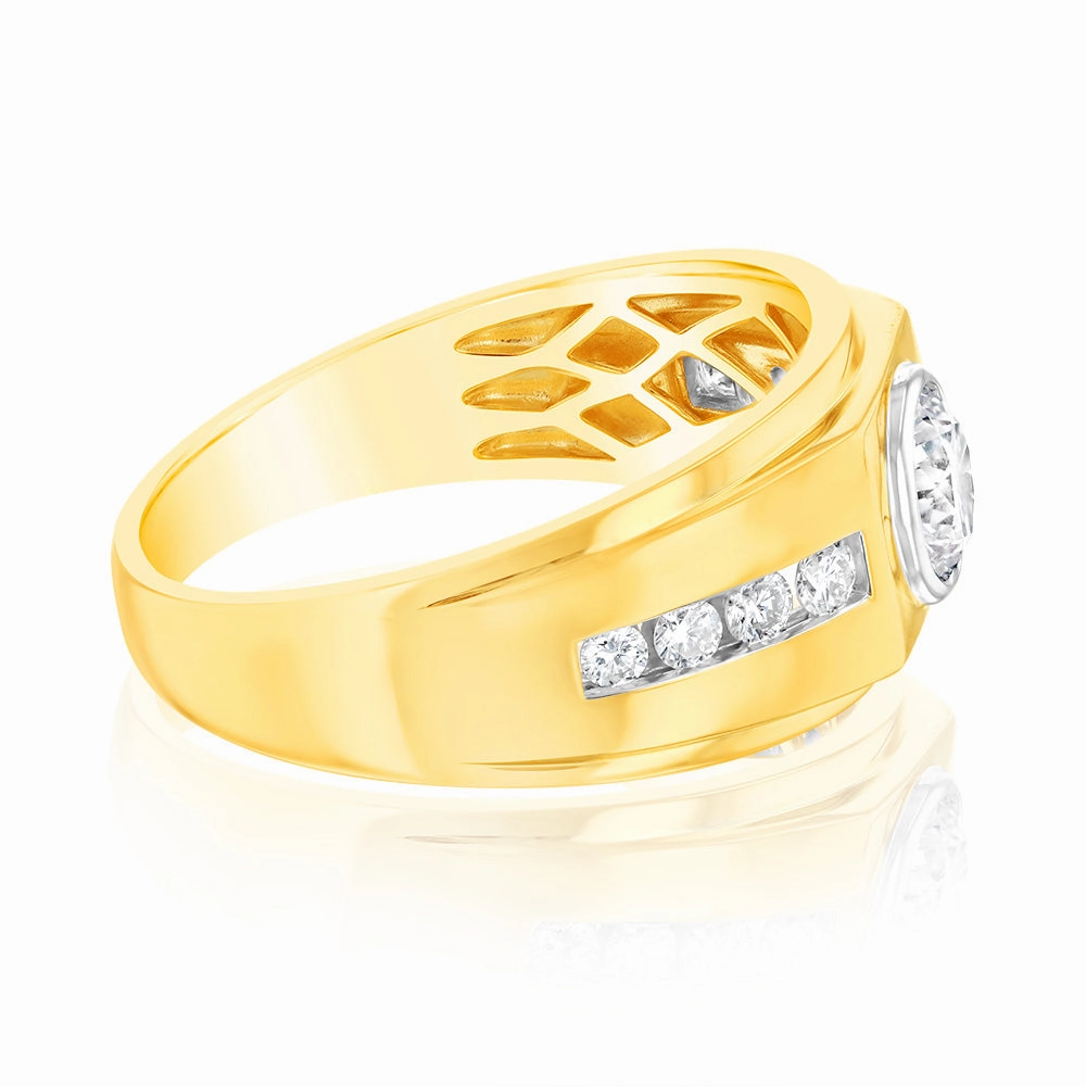 Luminesce Lab Grown 1 Carat Diamond Gens Ring in 9ct Yellow Gold
