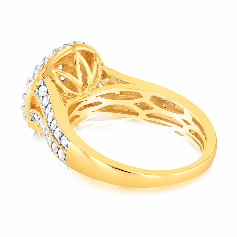 Luminesce Lab Grown 1 Carat Diamond Ring in 9ct Yellow Gold