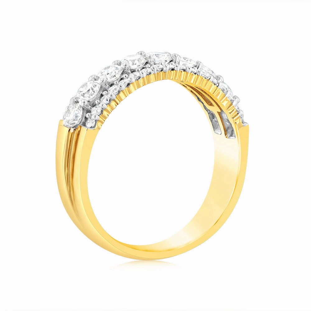 Luminesce Lab Grown 1 Carat Diamond Ring in 9ct Yellow Gold