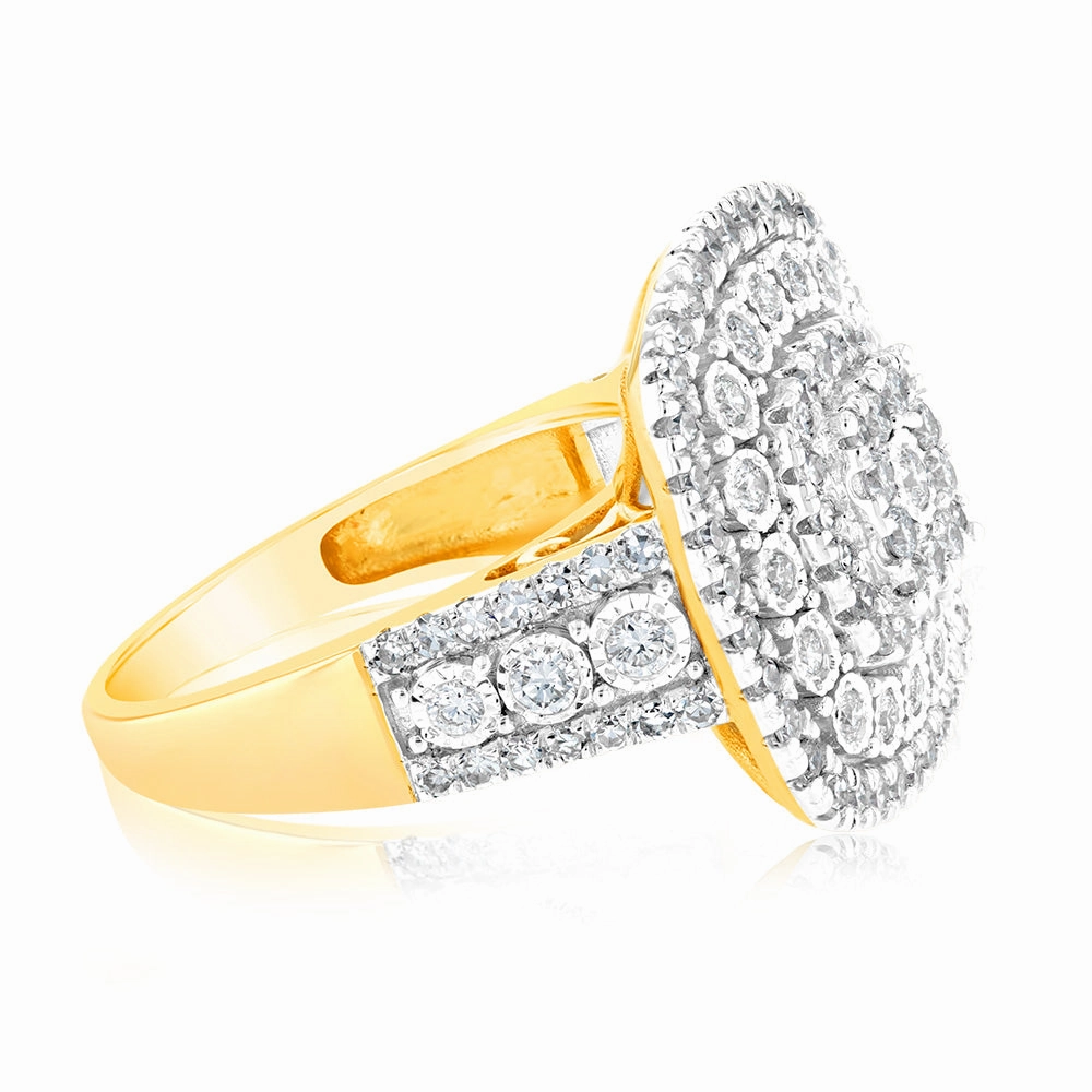 Luminesce Lab Grown 1 Carat Diamond Ring in 9ct Yellow Gold