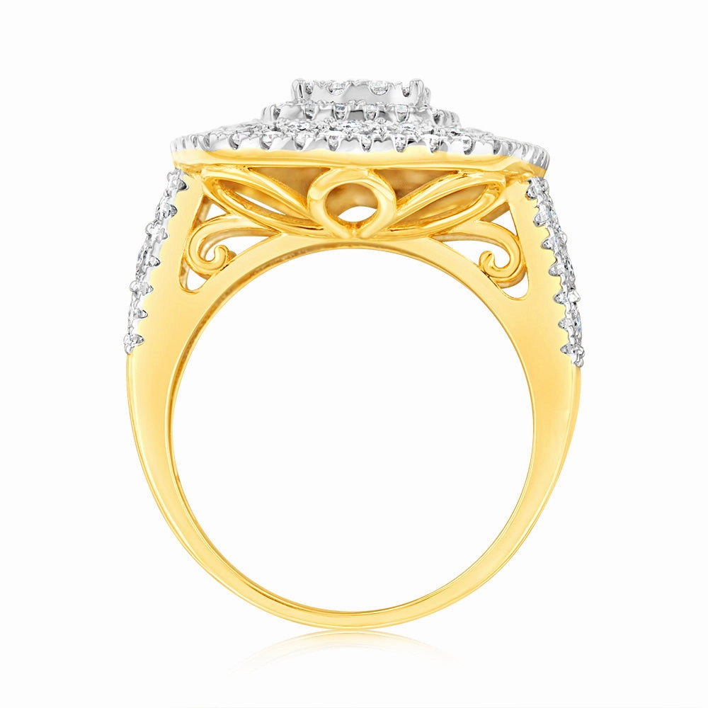 Luminesce Lab Grown 1 Carat Diamond Ring in 9ct Yellow Gold