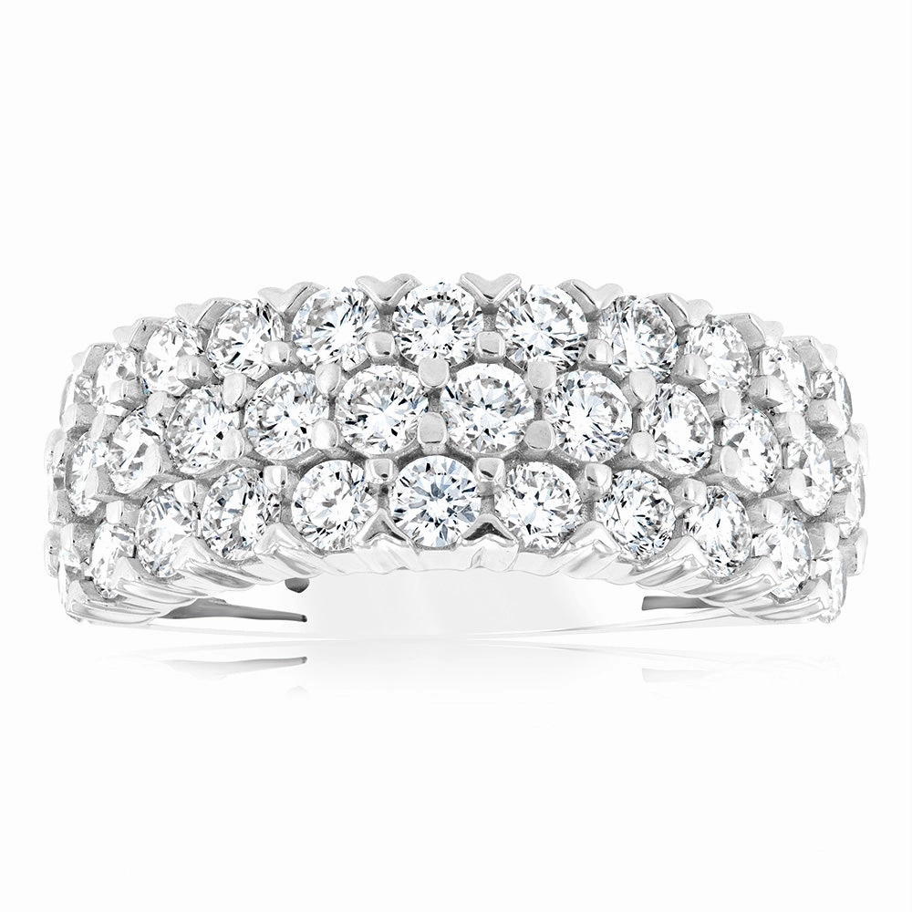 Luminesce Lab Grown 2 Carat Diamond Ring in Sterling Silver