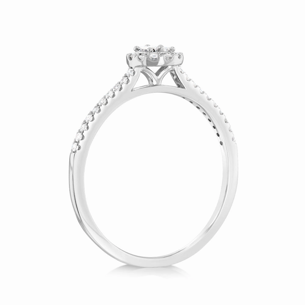 Luminesce Lab Grown 3/4 Carat Diamond Ring in 9ct White Gold