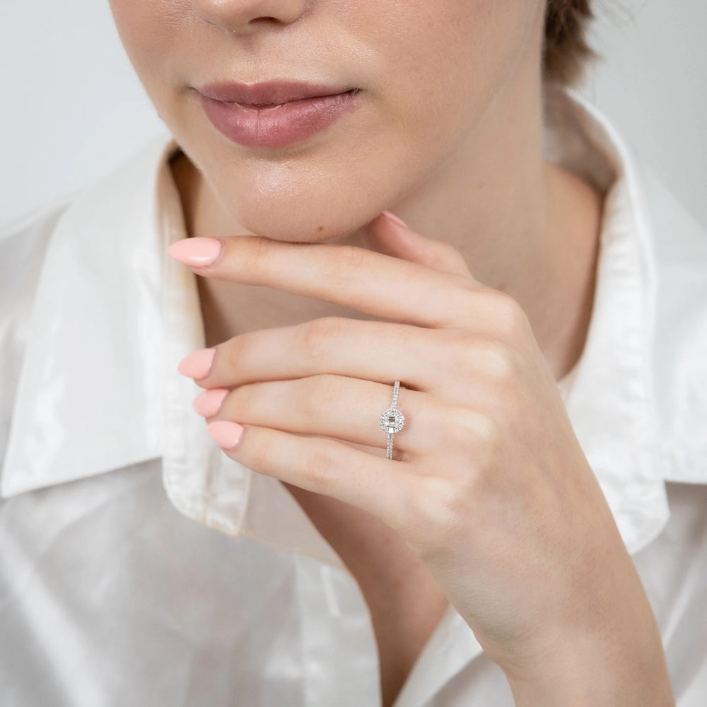 Luminesce Lab Grown 3/4 Carat Diamond Ring in 9ct White Gold