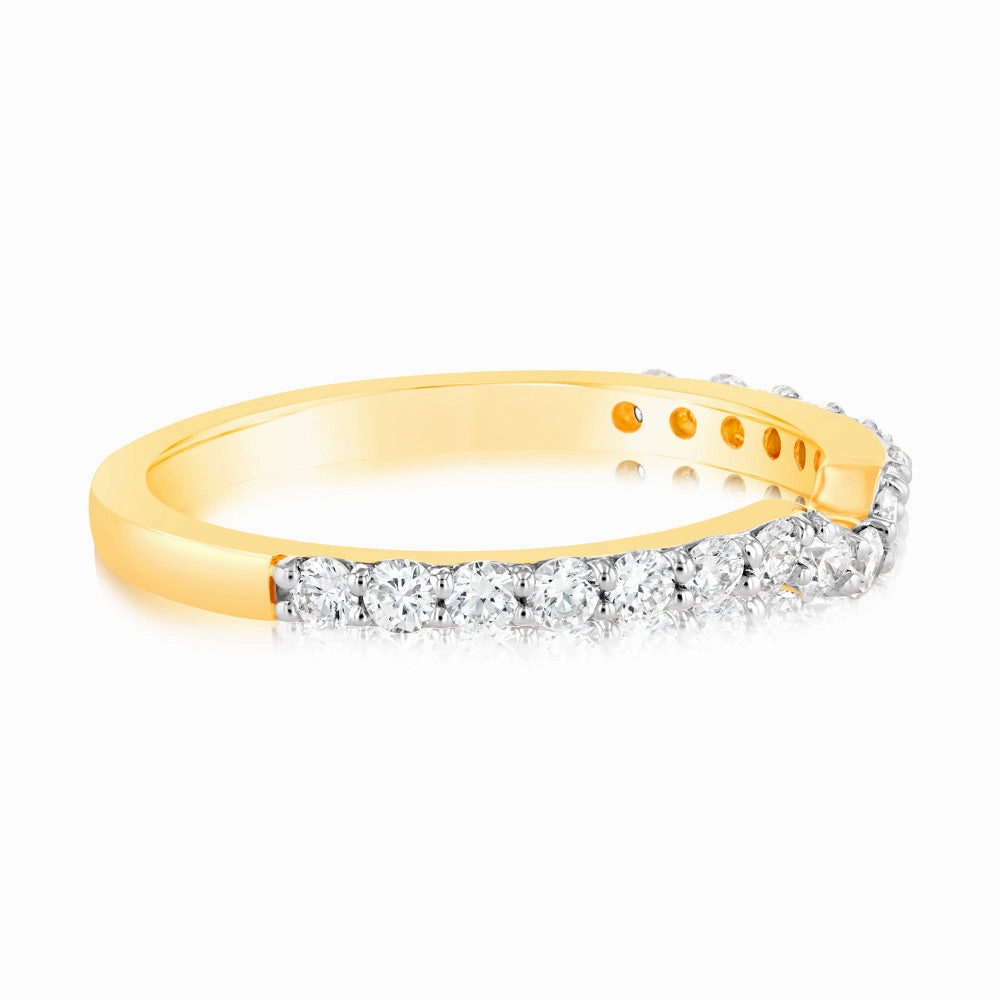 Luminesce Lab Grown 40pt Diamond Eternity Curve in 18ct Yellow Gold