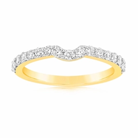 Luminesce Lab Grown 40pt Diamond Eternity Curve in 18ct Yellow Gold