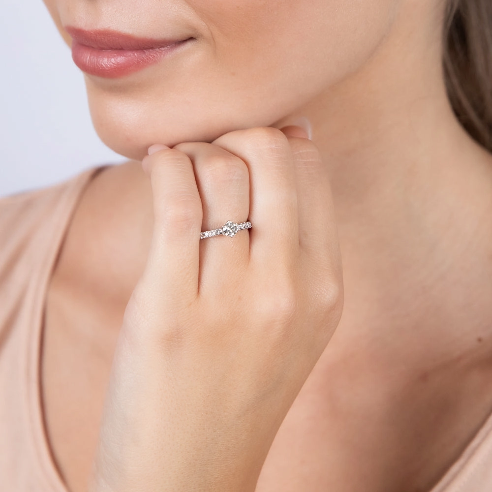 Luminesce Lab Grown 9ct White Gold 1/2 Carat Diamond Ring