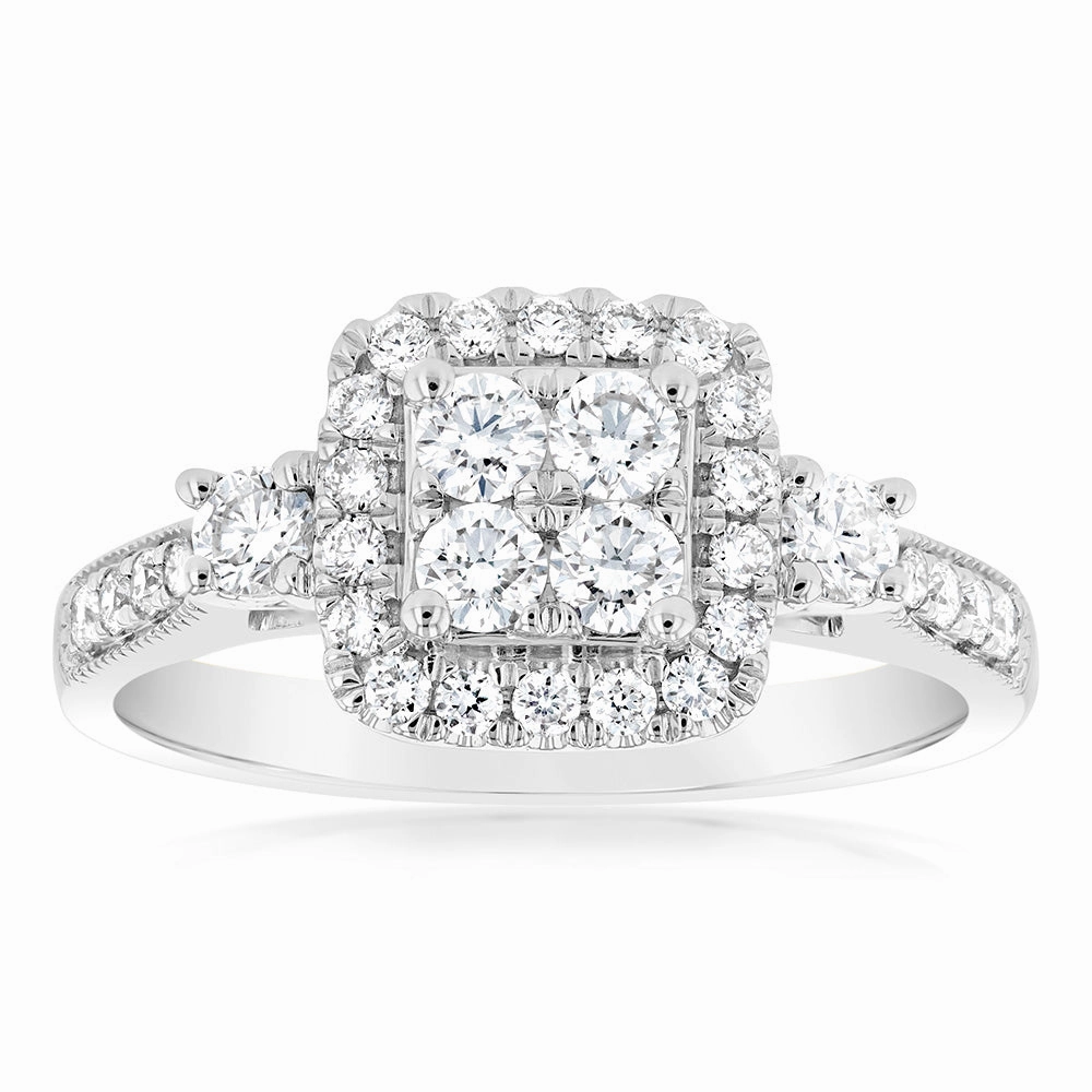 Luminesce Lab Grown 9ct White Gold 2/3 Carat Diamond Ring