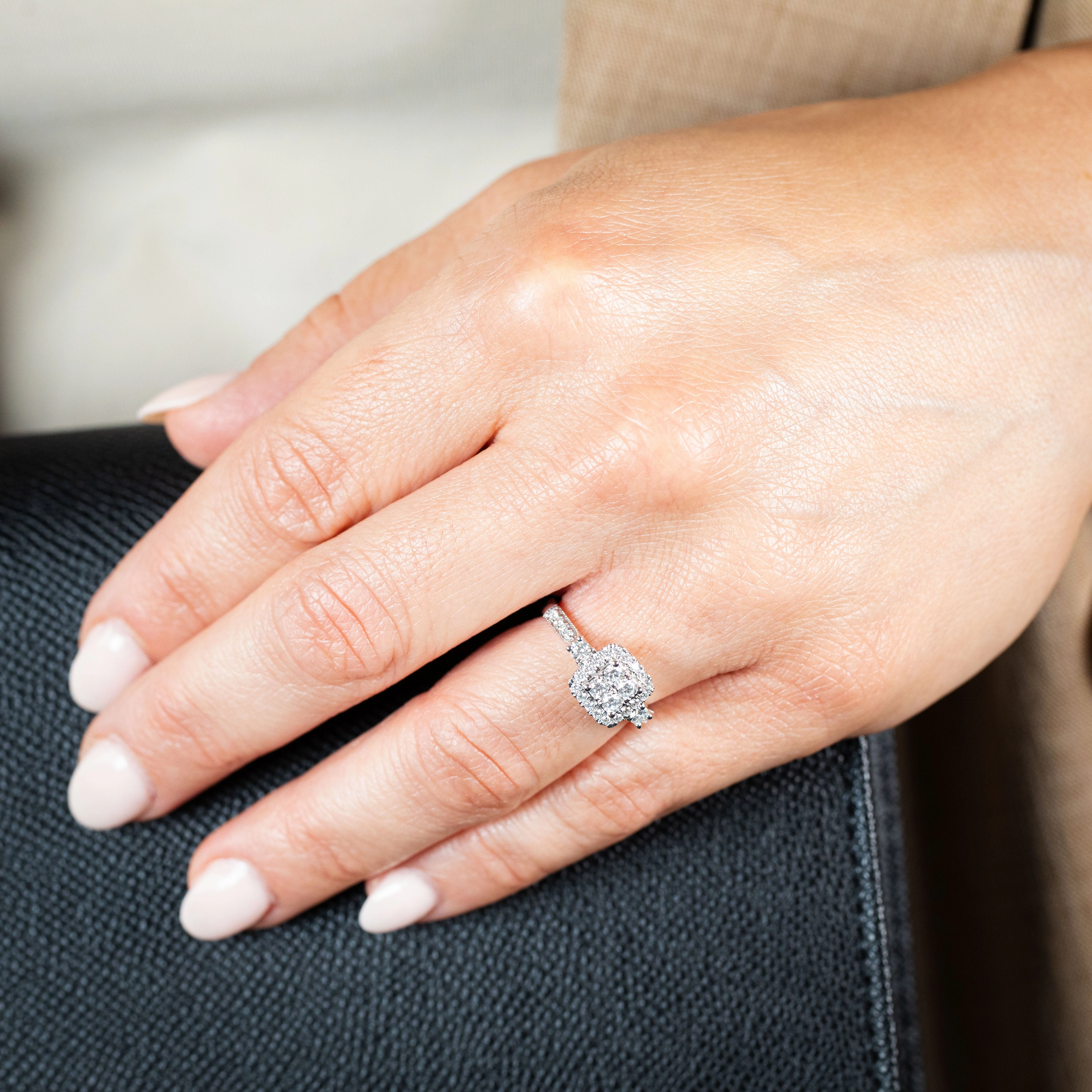 Luminesce Lab Grown 9ct White Gold 2/3 Carat Diamond Ring