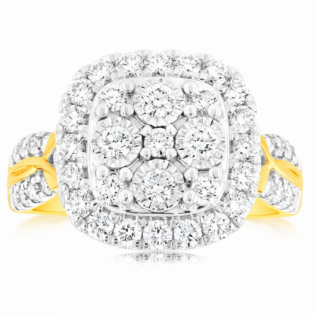 Luminesce Lab Grown 9ct Yellow Gold 1 Carat Diamond Ring