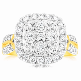 Luminesce Lab Grown 9ct Yellow Gold 1 Carat Diamond Ring