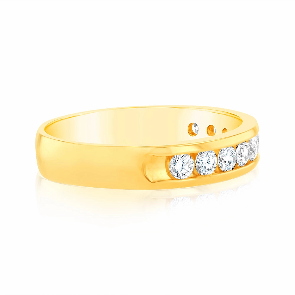 Luminesce Lab Grown Diamond 1/2 Carat Eternity Ring in 9ct Yellow Gold