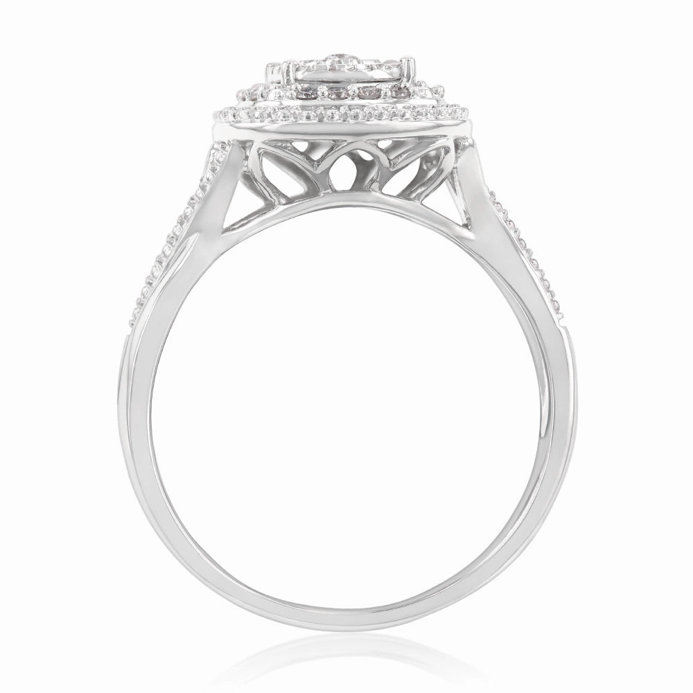 Luminesce Lab Grown Diamond 1/4 Carat Dress Ring in Sterling Silver