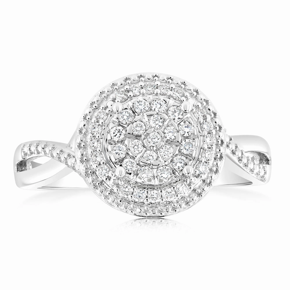Luminesce Lab Grown Diamond 1/4 Carat Dress Ring in Sterling Silver