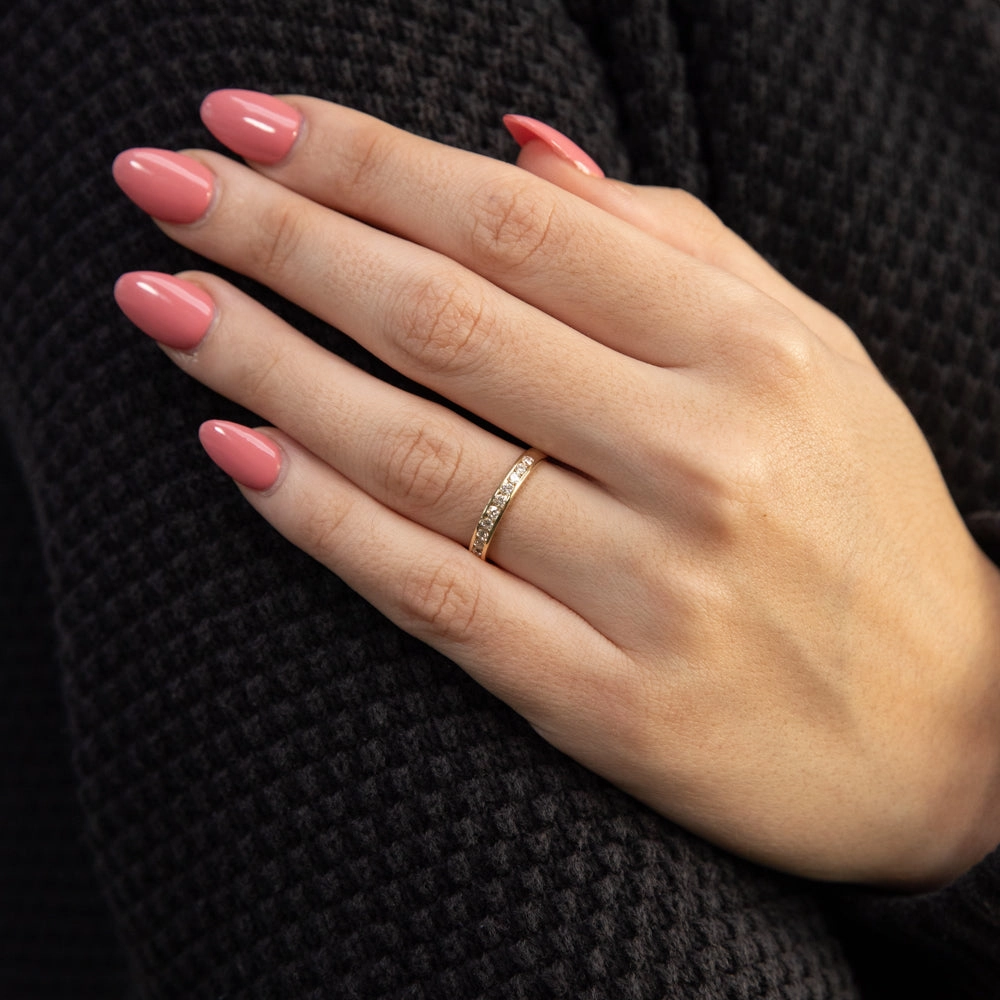 Luminesce Lab Grown Diamond 1/4 Carat Eternity Ring in 9ct Yellow Gold