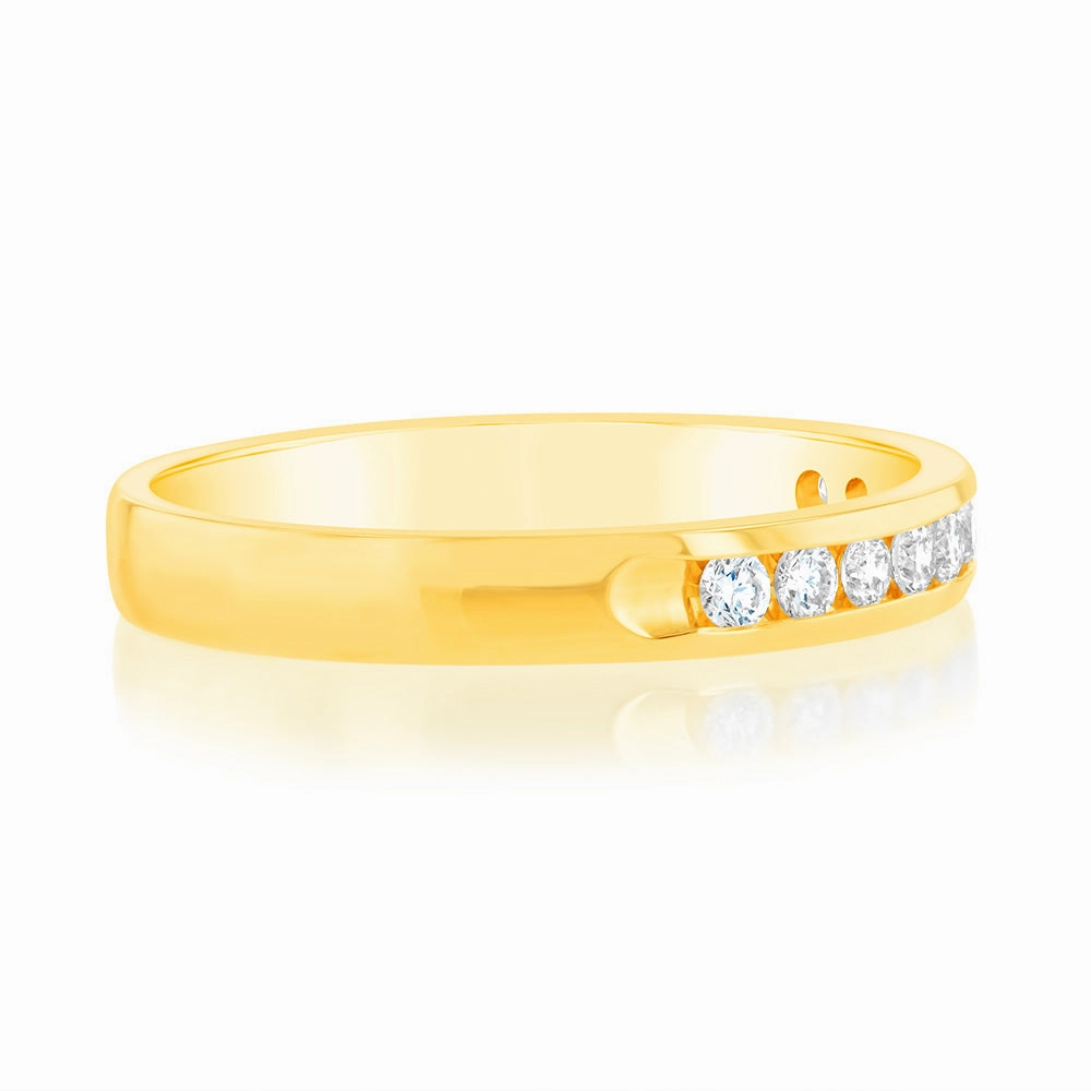 Luminesce Lab Grown Diamond 1/5 Carat Eternity Ring in 9ct Yellow Gold