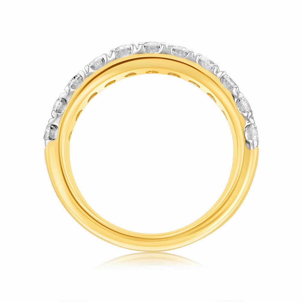 Luminesce Lab Grown Diamond 1 Carat Eternity Ring in 9ct Yellow Gold