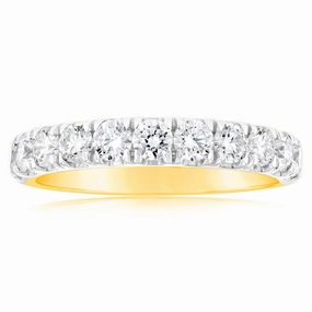 Luminesce Lab Grown Diamond 1 Carat Eternity Ring in 9ct Yellow Gold