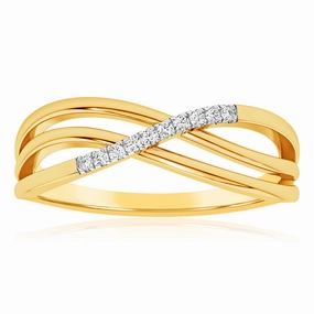 Luminesce Lab Grown Diamond Dress Ring in 9ct Yellow Gold