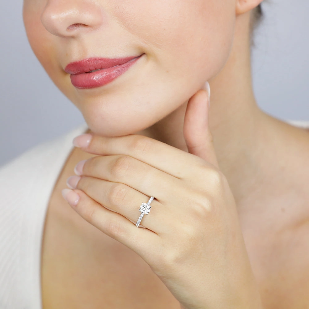 Luminesce Lab Grown Platinum 1 Carat Diamond Engagement Ring
