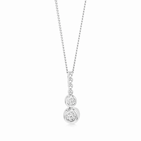 Luminesce lab Grown Sterling Silver 0.05Ct Diamond Pendant