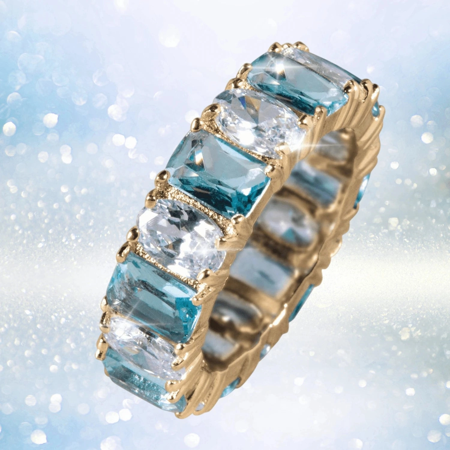 Madeline Aqua Eternity Ring