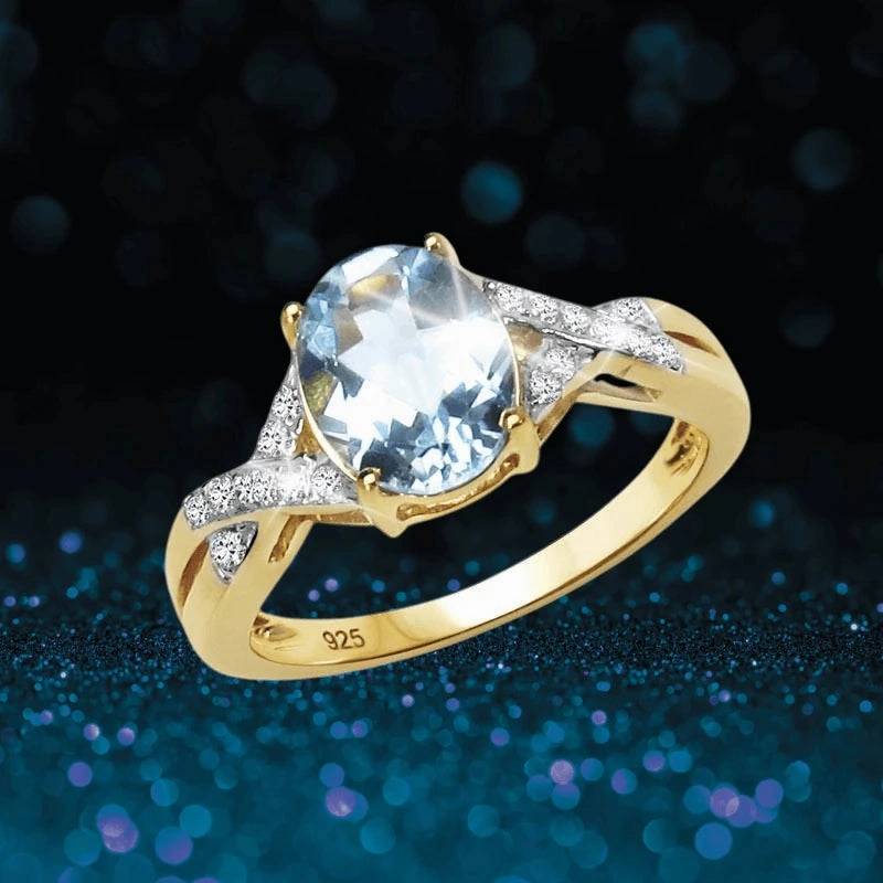 Majorelle Blue Topaz Ring
