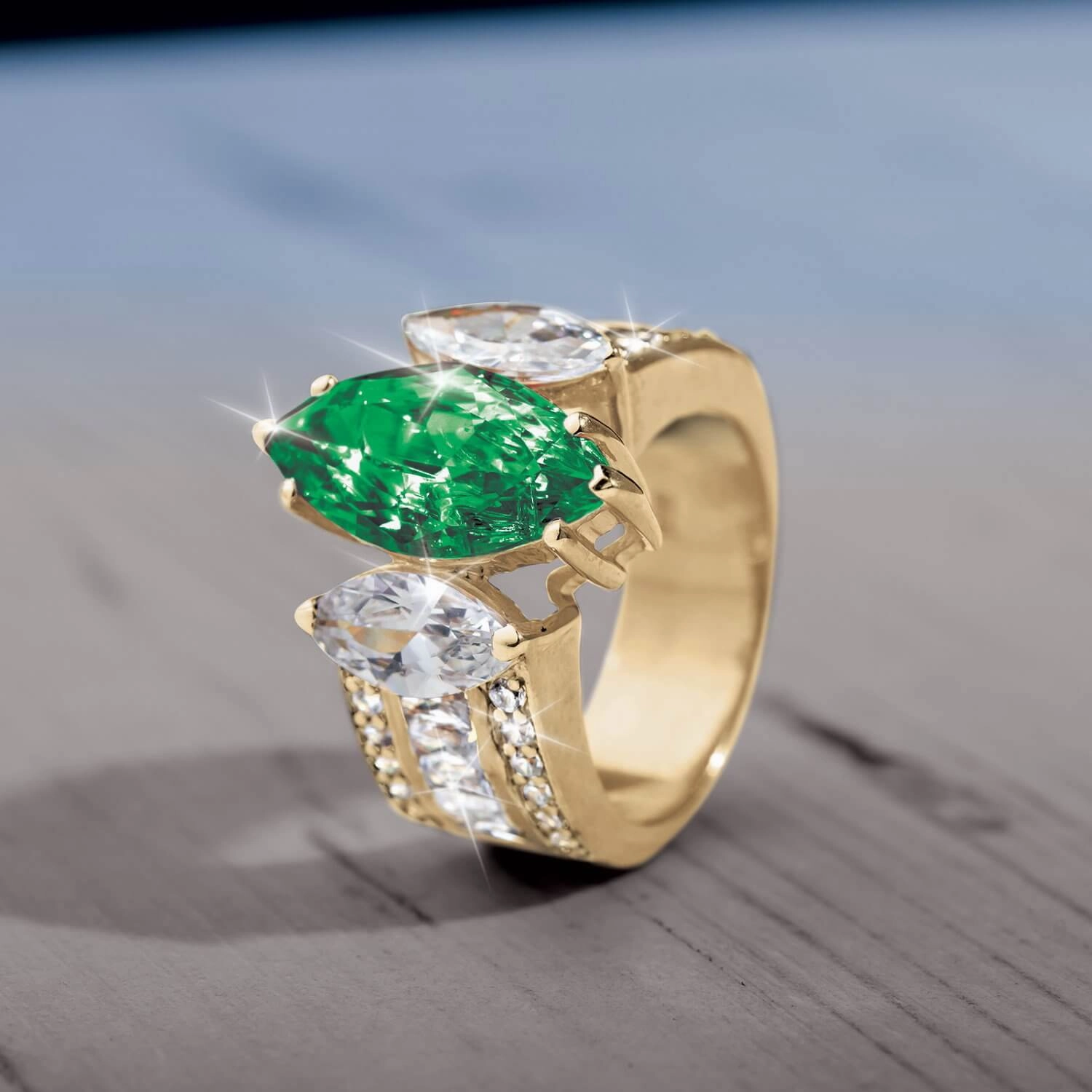 Marquise Evergreen Ladies Ring
