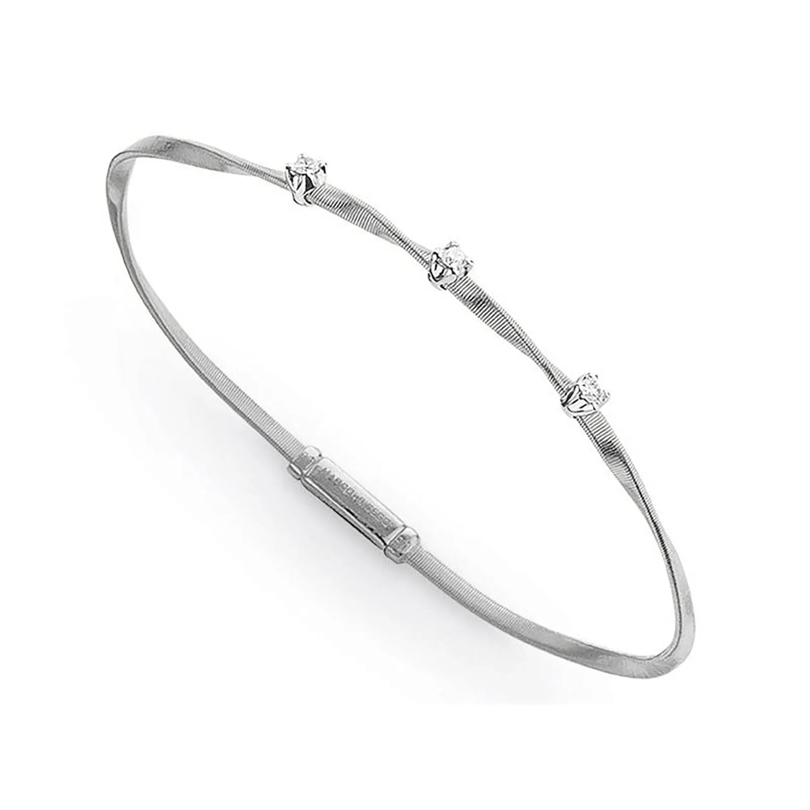Marrakech Twisted Coil Bracelet With Diamonds