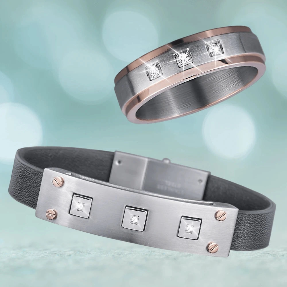 Men's Trio Ring and Bracelet Collection