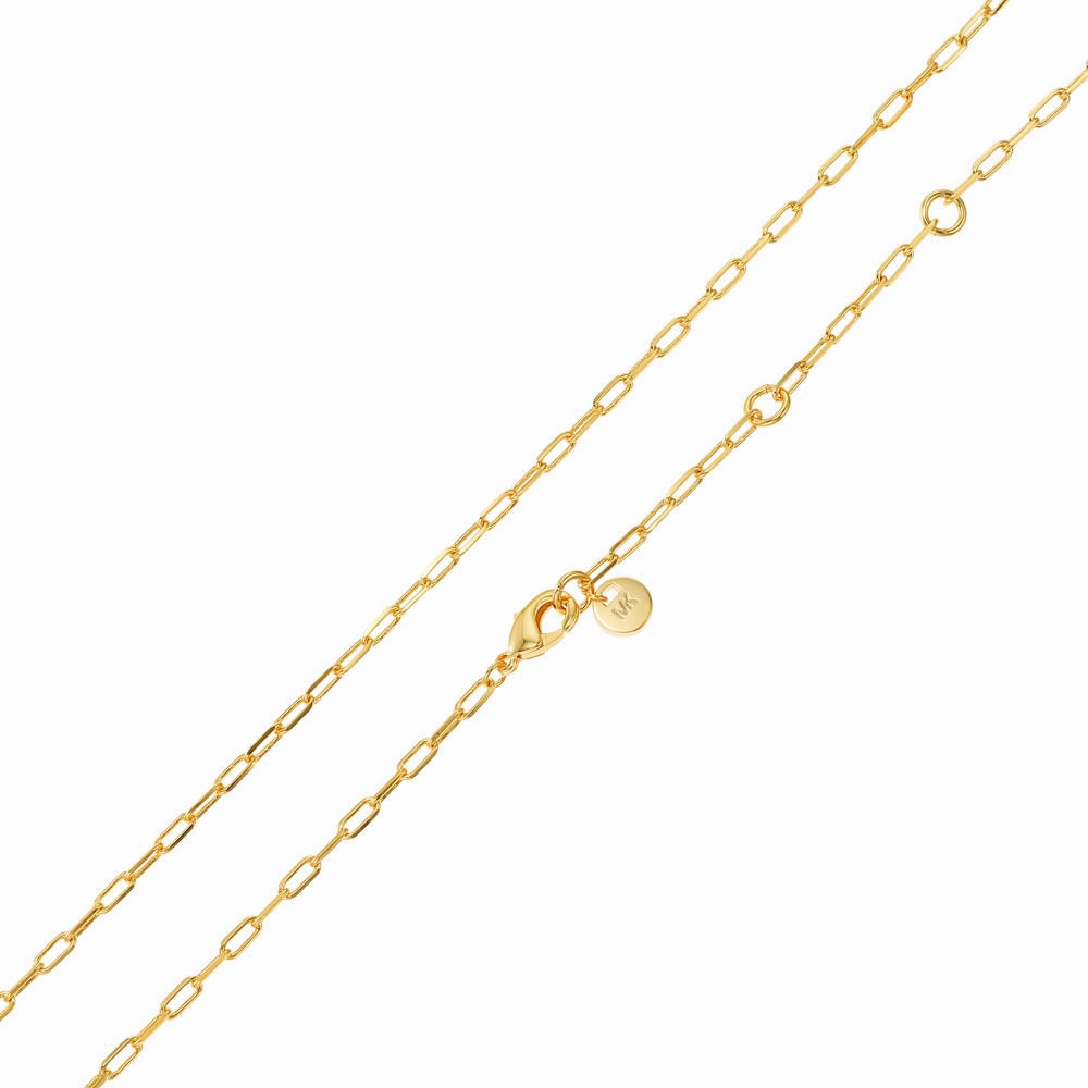 Michael Kors 14ct Yellow Gold Plated Brass Malachite Acetate Dog Tag Pendant with Chain