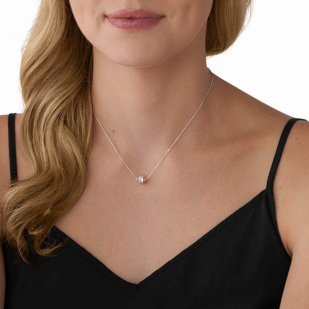 Michael Kors Multi Tone Gold And Rose Gold Plated Sterling Silver Premium Pendant With Chain