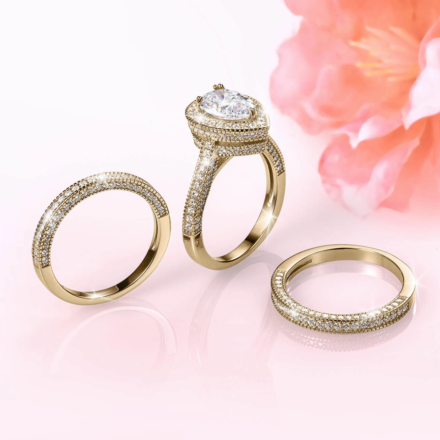 Peardrop Bridal Ring
