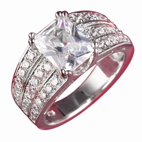 Princess Ring Rhodium